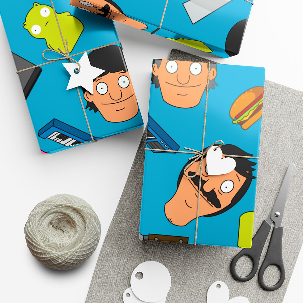 Thumbnail: Bob's Burgers Wrapping Paper | Bob Linda Gene Louise Tina Belcher Gift Wrap