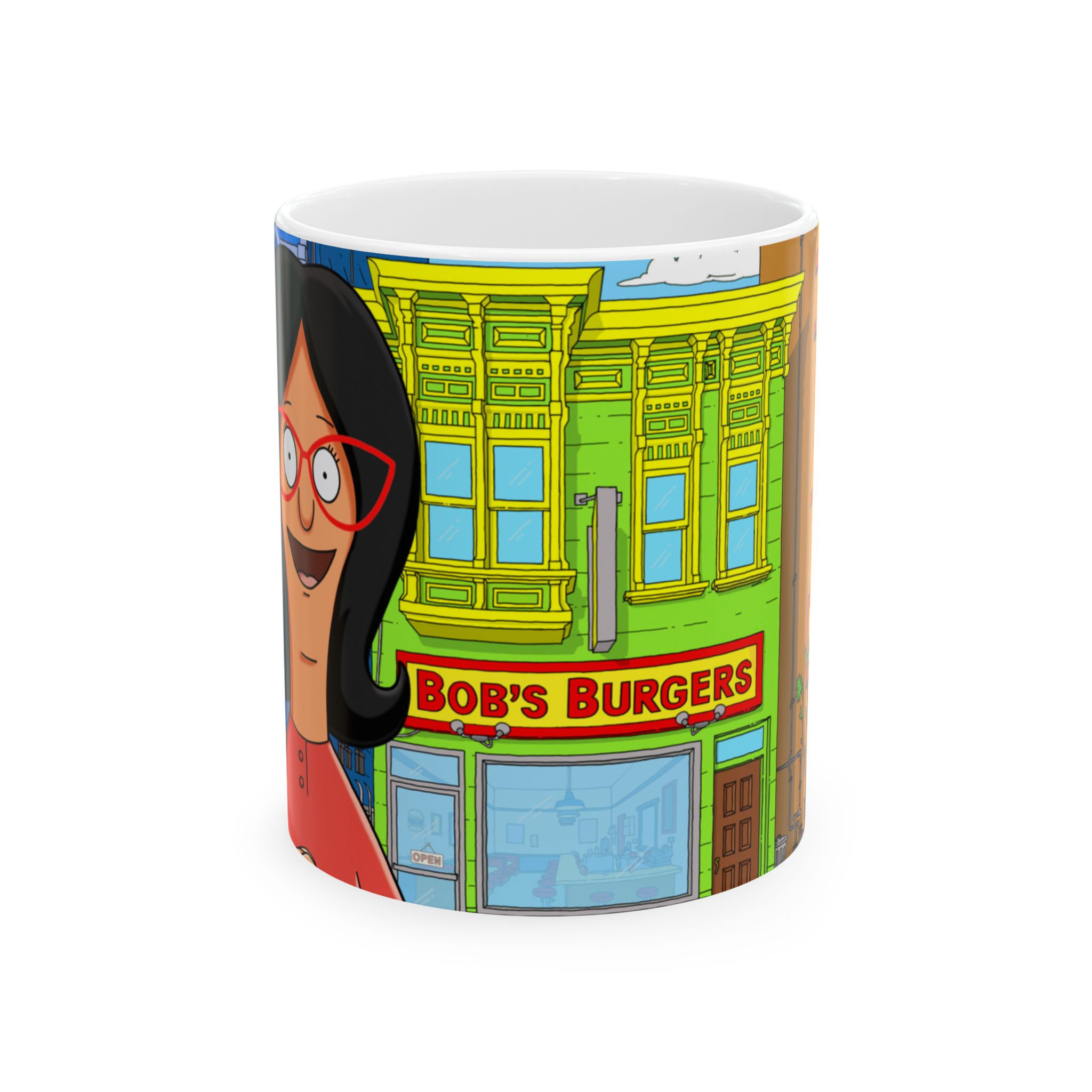 Bob's Burgers Mug | Louise Belcher Ceramic Mug Cup Tina Louise Linda Bob Gene
