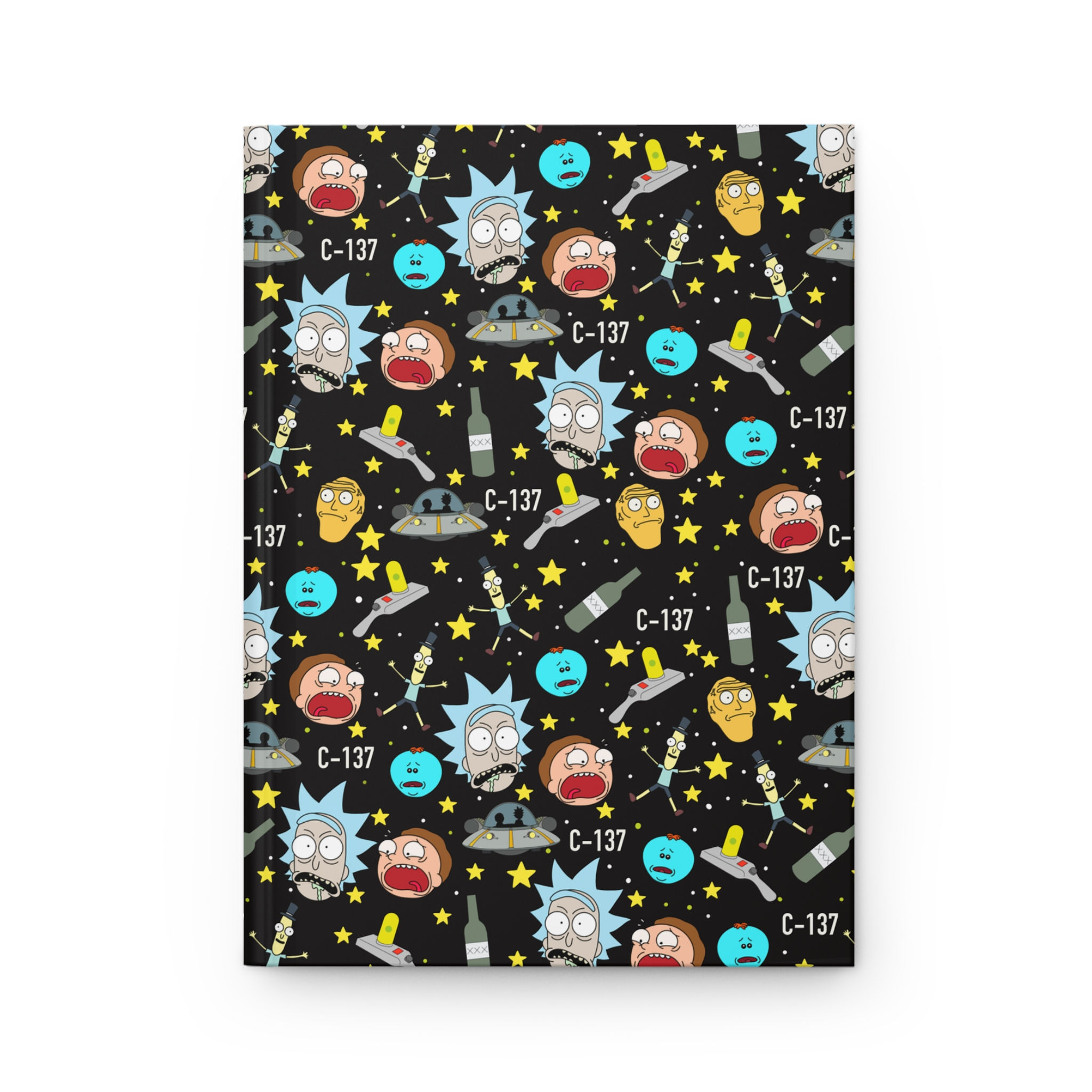 Rick And Morty Notebook | Rick Morty Hardcover Journal Matte Cartoon