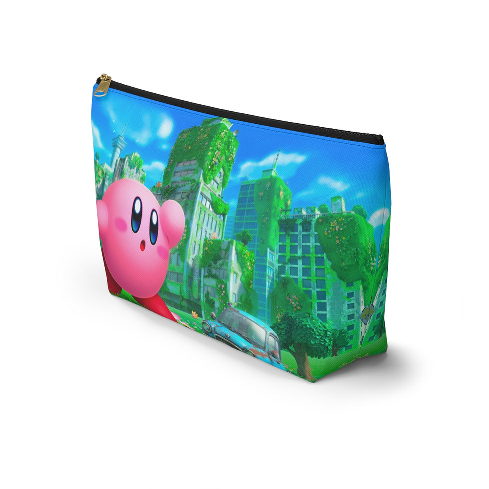 Thumbnail: Kirby Pouch | Kirby Accessory Pouch w T-bottom Video Games Gaming Cute Aesthetic