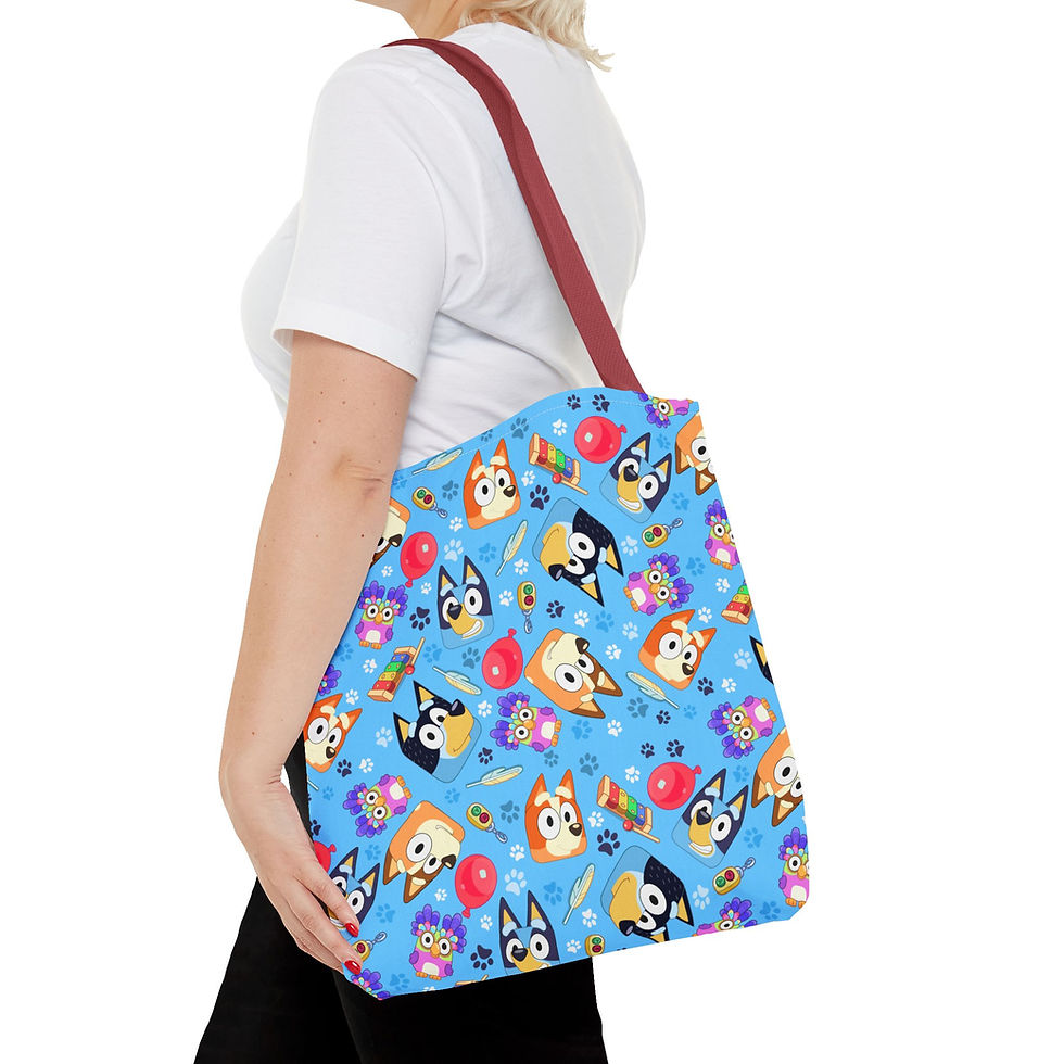 Thumbnail: Bluey Tote Bag | Bluey Chilli Bingo Bandit Tote Bag Gift For Her For Him