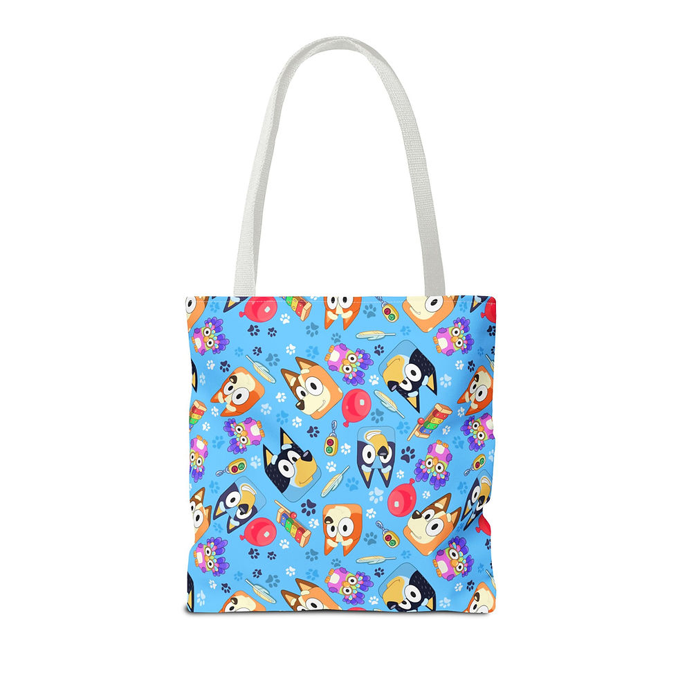 Thumbnail: Bluey Tote Bag | Bluey Chilli Bingo Bandit Tote Bag Gift For Her For Him