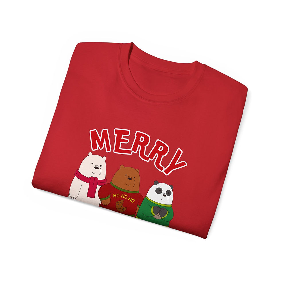 Thumbnail: We Bare Bears Christmas Unisex Ultra Cotton Tee