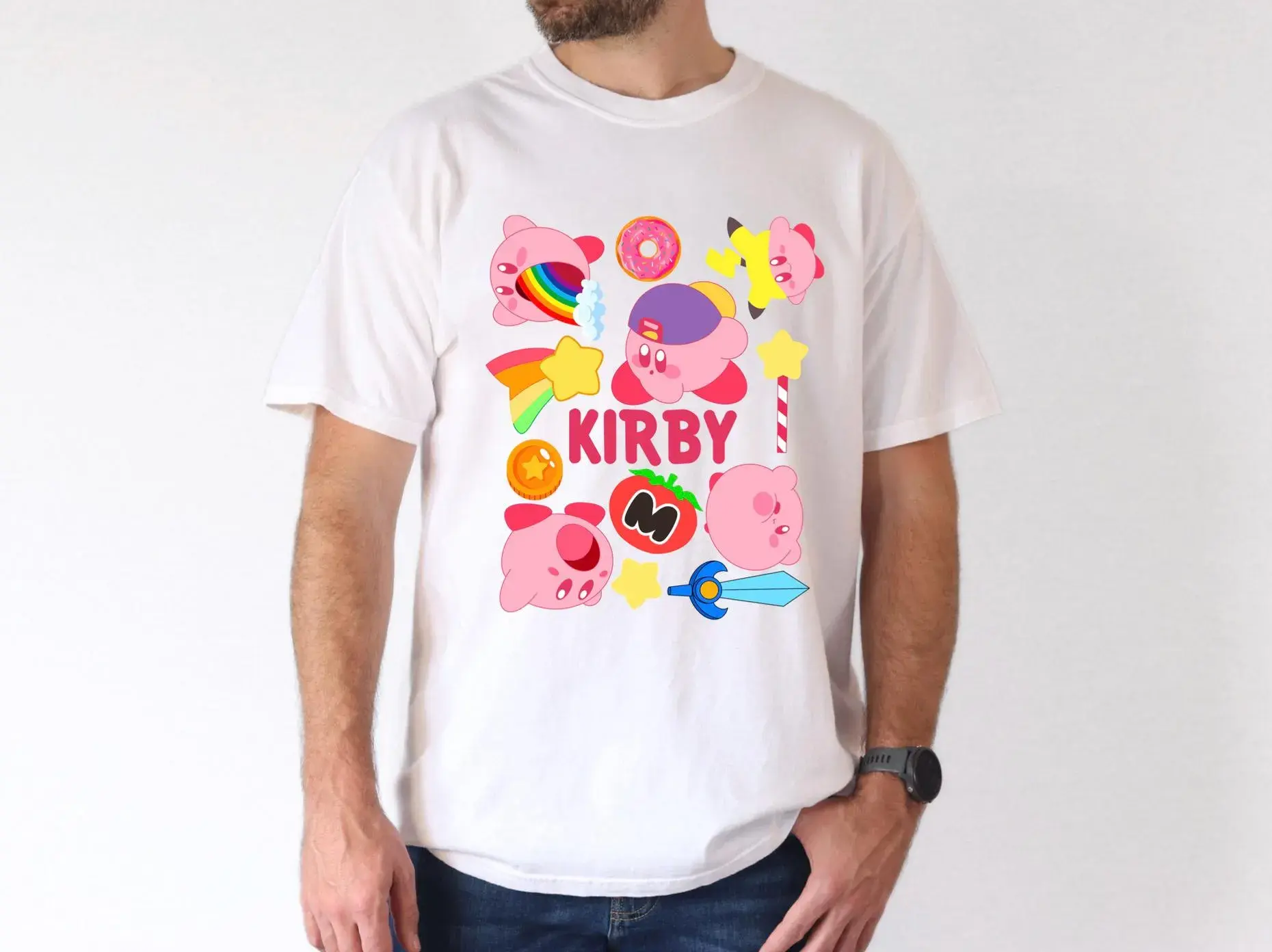 Kirby Shirt | Kirby Unisex Ultra Cotton Tee Graphic Tee Gaming Video Games
