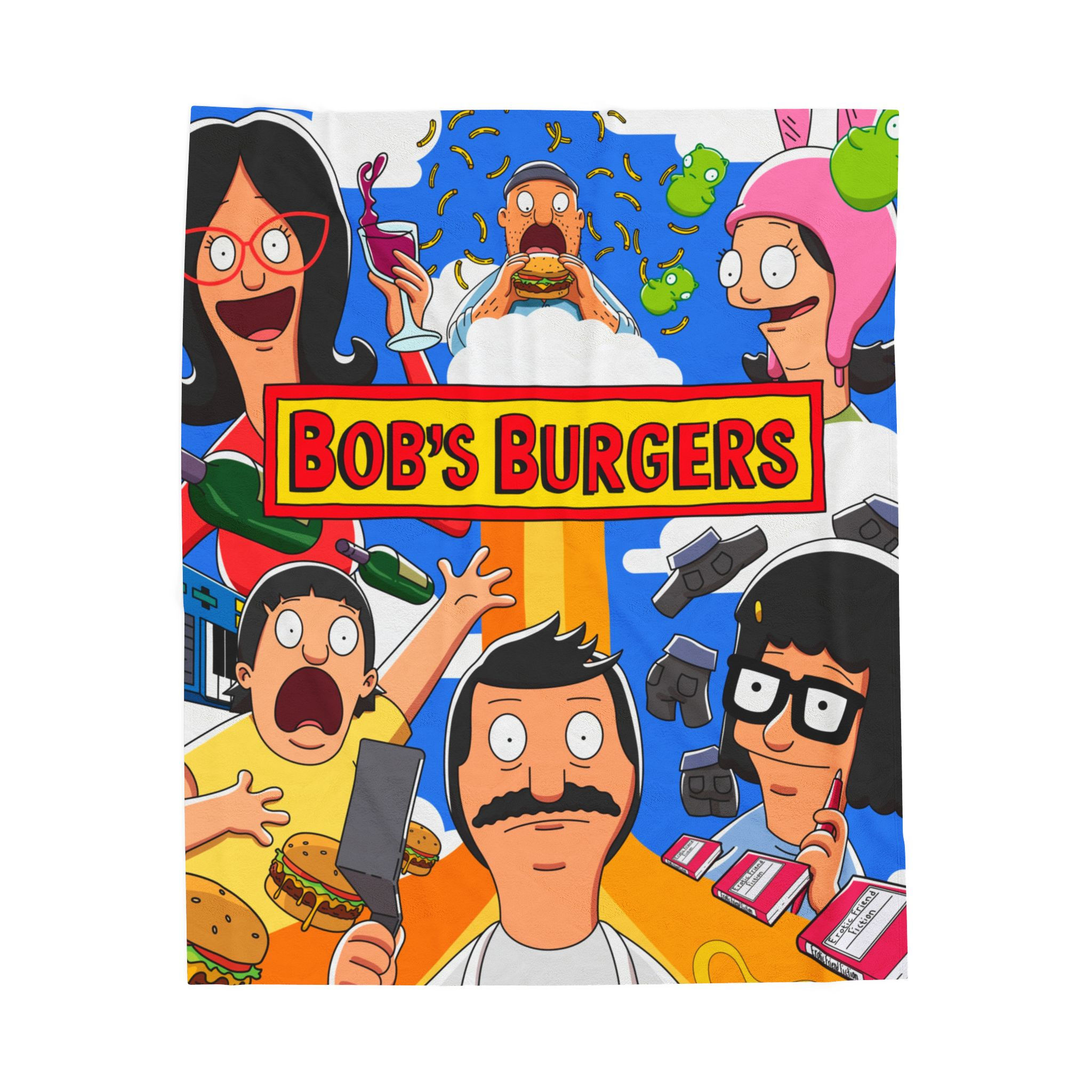 Bob's Burgers Blanket | Bob's Burgers Cover Velveteen Plush Blanket Tina Bob