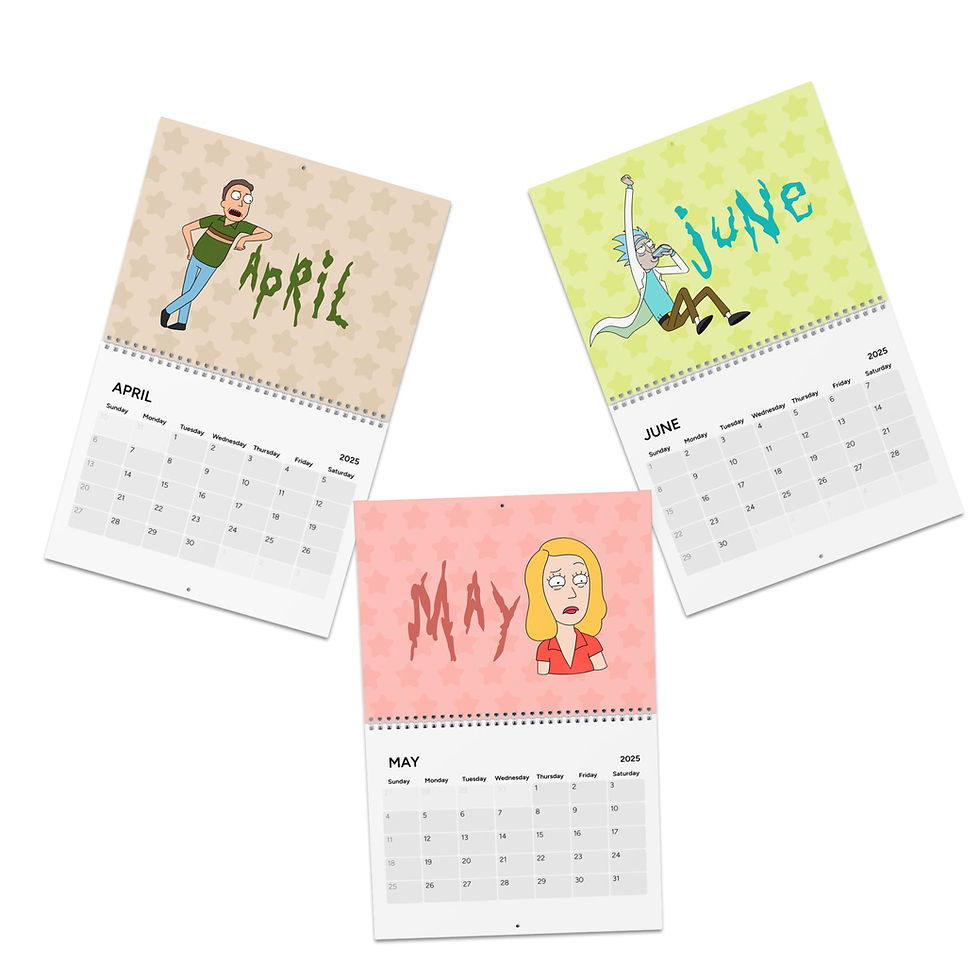 Thumbnail: Rick And Morty 2025 Calendar | Stationery Calendar Gift For Her For Him Cartoon