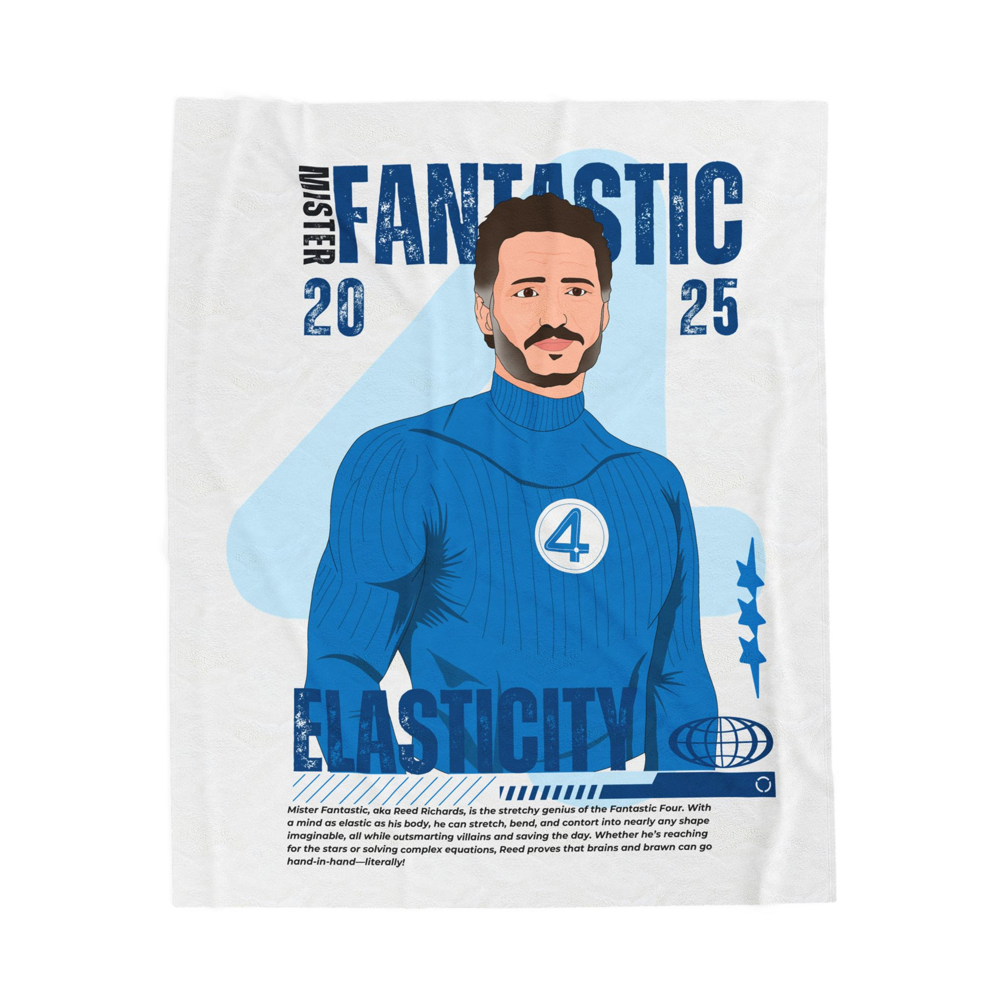 Mister Fantastic Blanket | Fantastic Four Pedro Pascal Blanket For Her For Him