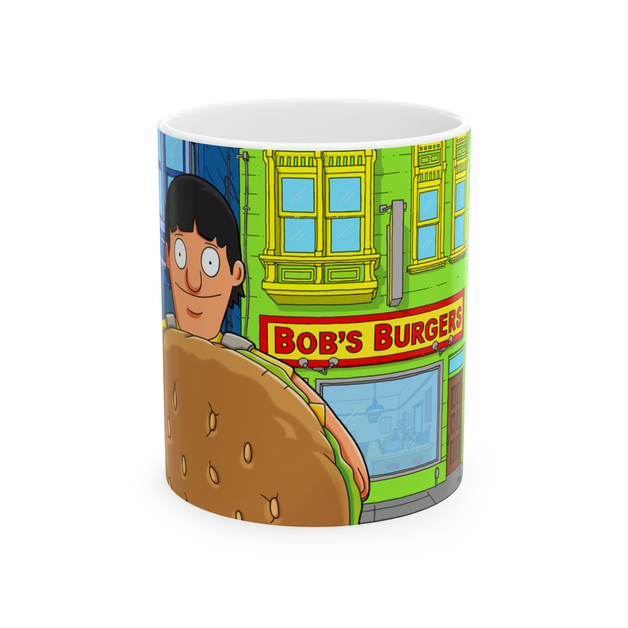 Bob's Burgers Mug | Gene Belcher Ceramic Mug Cup Tina Louise Linda Bob Gene