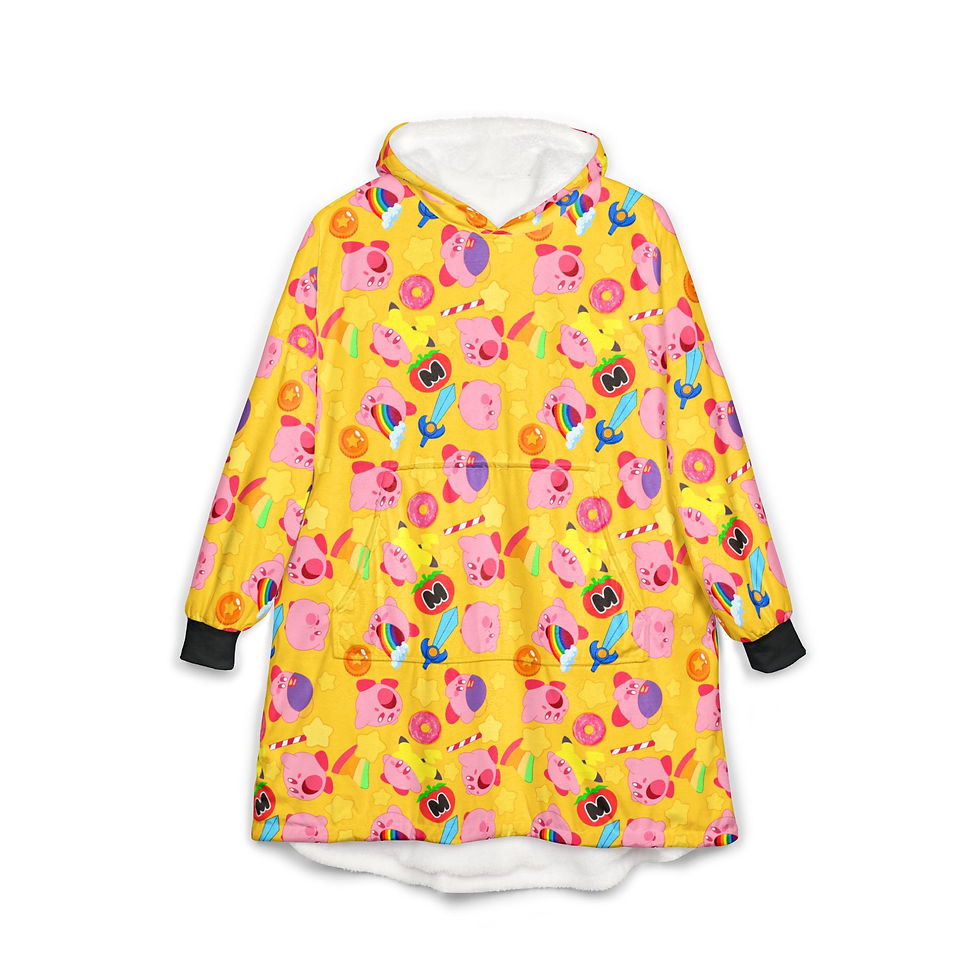 Thumbnail: Kirby Hooded Blanket | Kirby Unisex Hooded Blanket For Her For Him Gift Cute