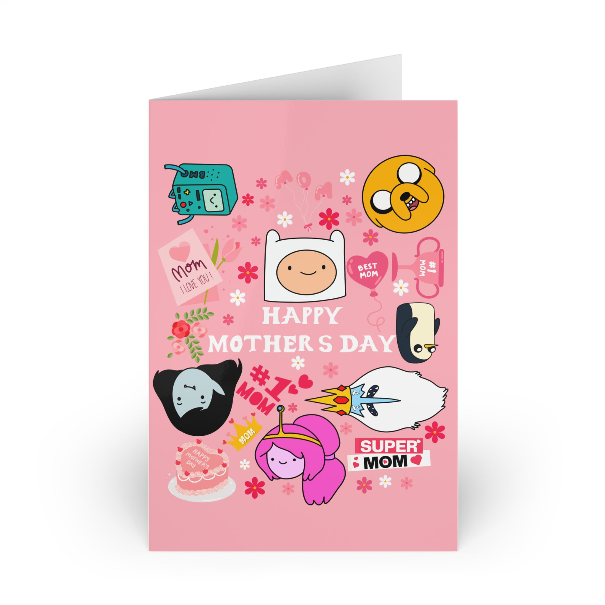 Adventure Time Mother's Day Card | Finn The Human Jake The Dog Happy Mother's
