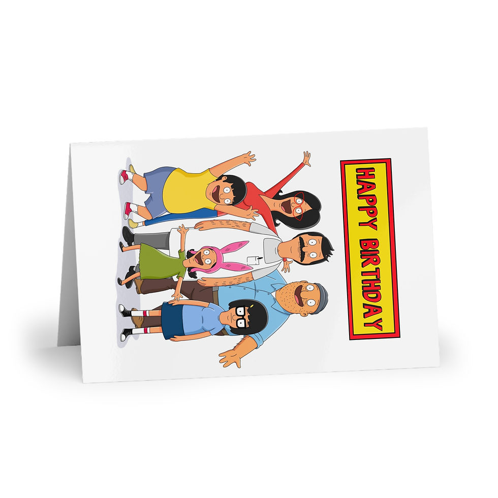 Thumbnail: Bob's Burgers Birthday Card | Bob Belcher Linda Belcher Teddy Louise Belcher