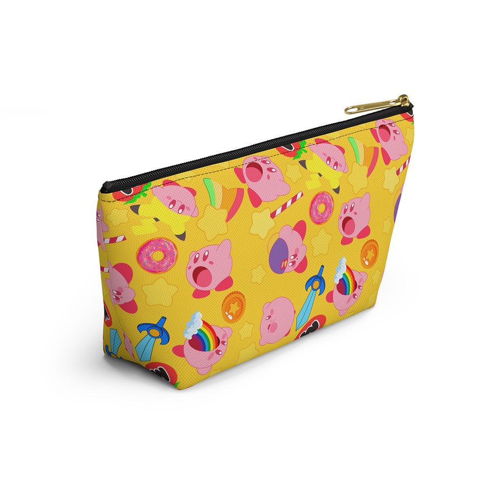 Thumbnail: Kirby Pouch | Kirby Accessory Pouch w T-bottom Video Games Gaming Cute Aesthetic