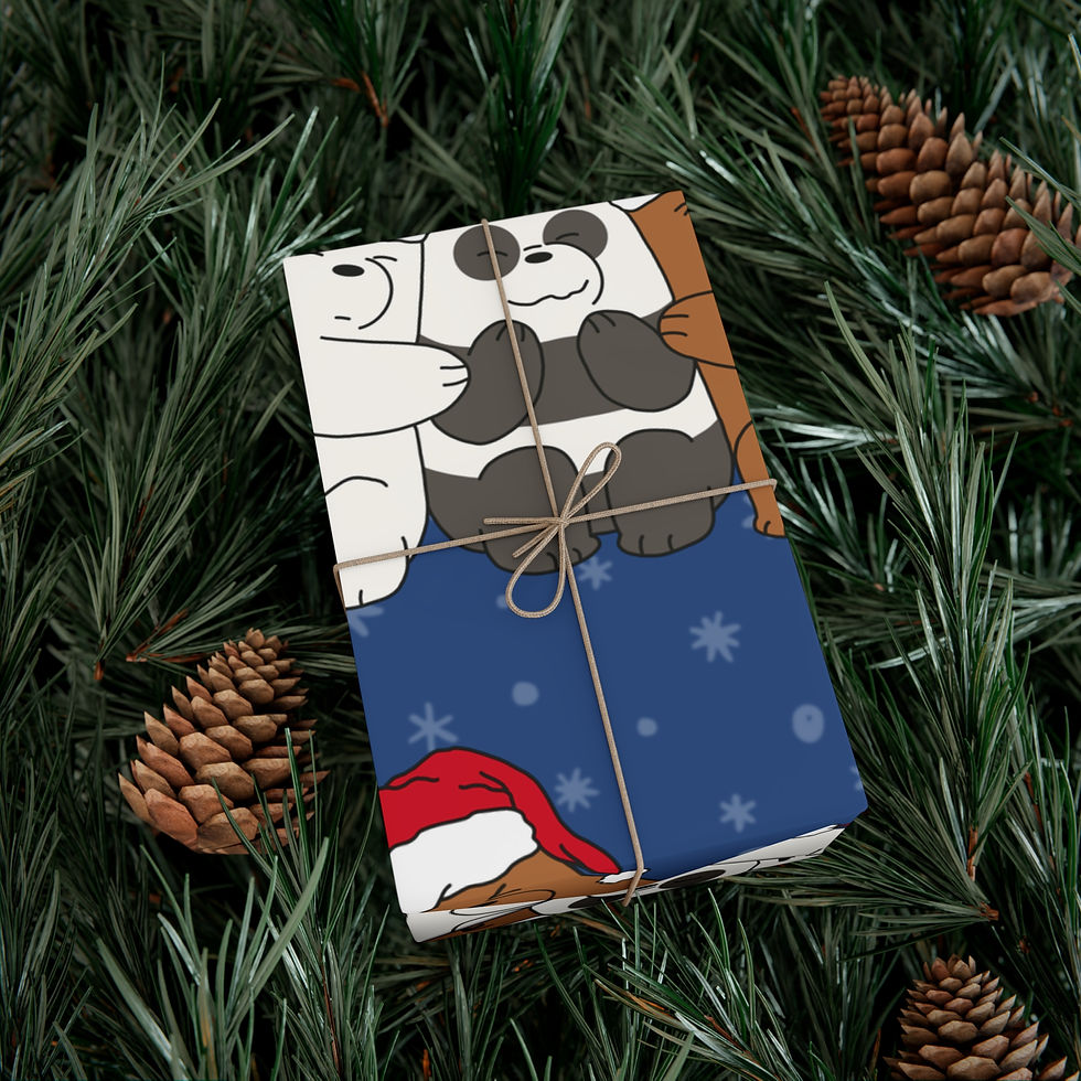Thumbnail: We Bare Bears Christmas Wrapping Paper Gift Wrap Papers