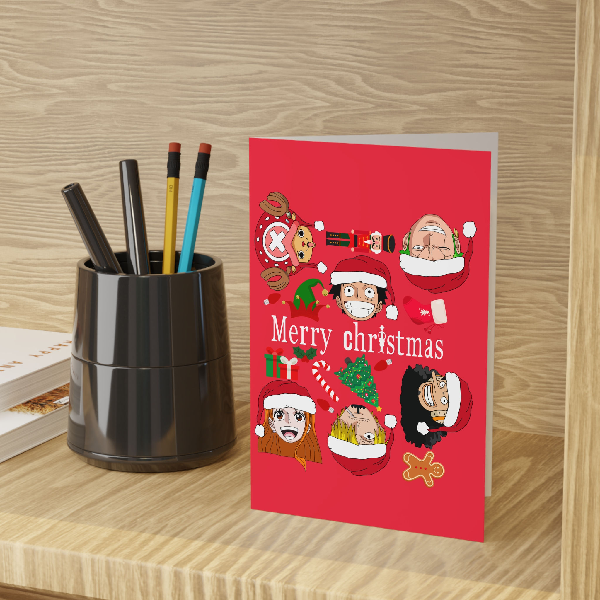 One Piece Christmas Card Greeting Card
