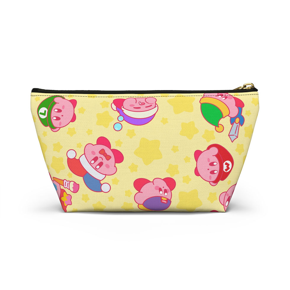 Thumbnail: Kirby Pouch | Kirby Accessory Pouch w T-bottom Video Games Gaming Cute Aesthetic