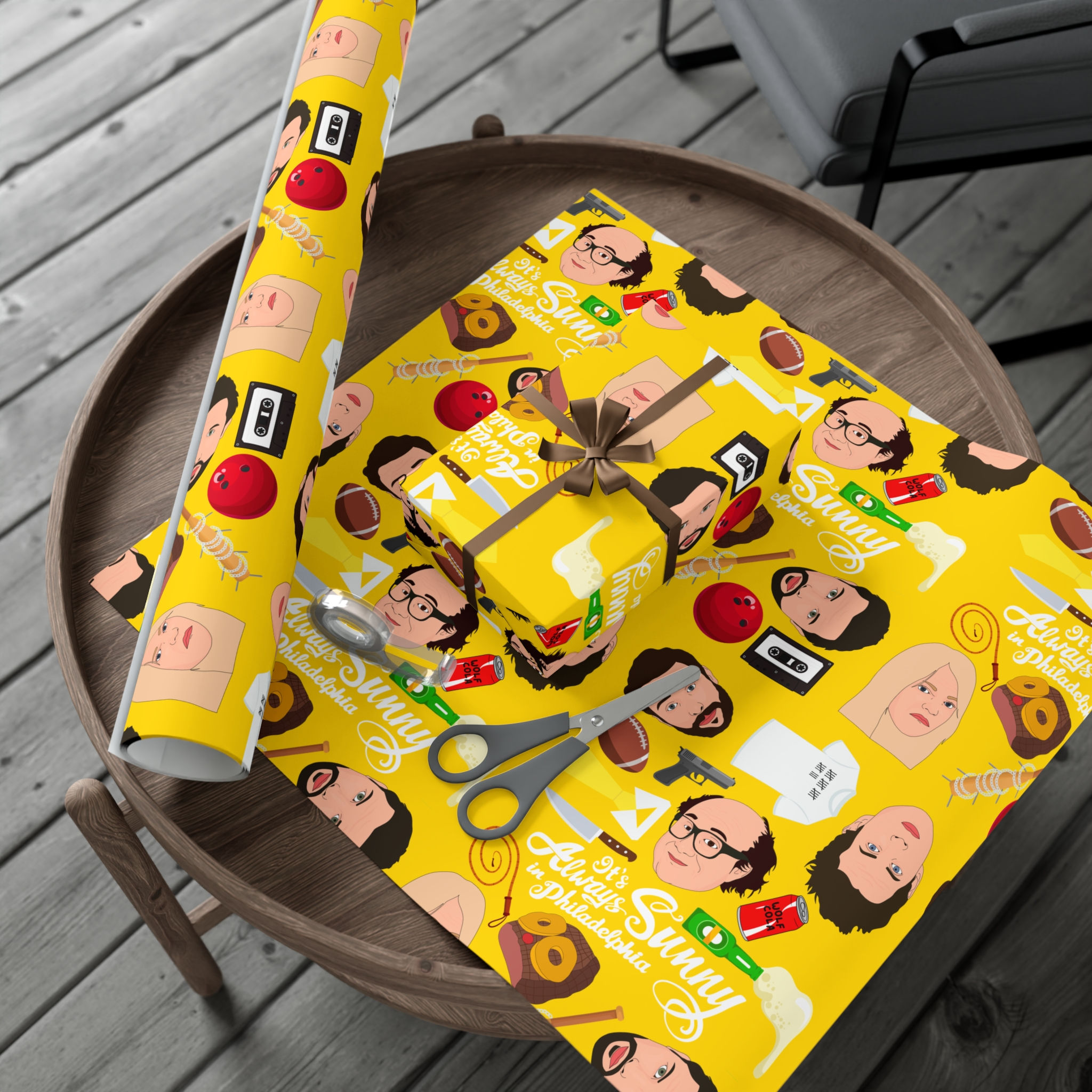 Always Sunny Birthday Wrapping Paper | Dee Dennis Mac Charlie Frank Gift Wrap