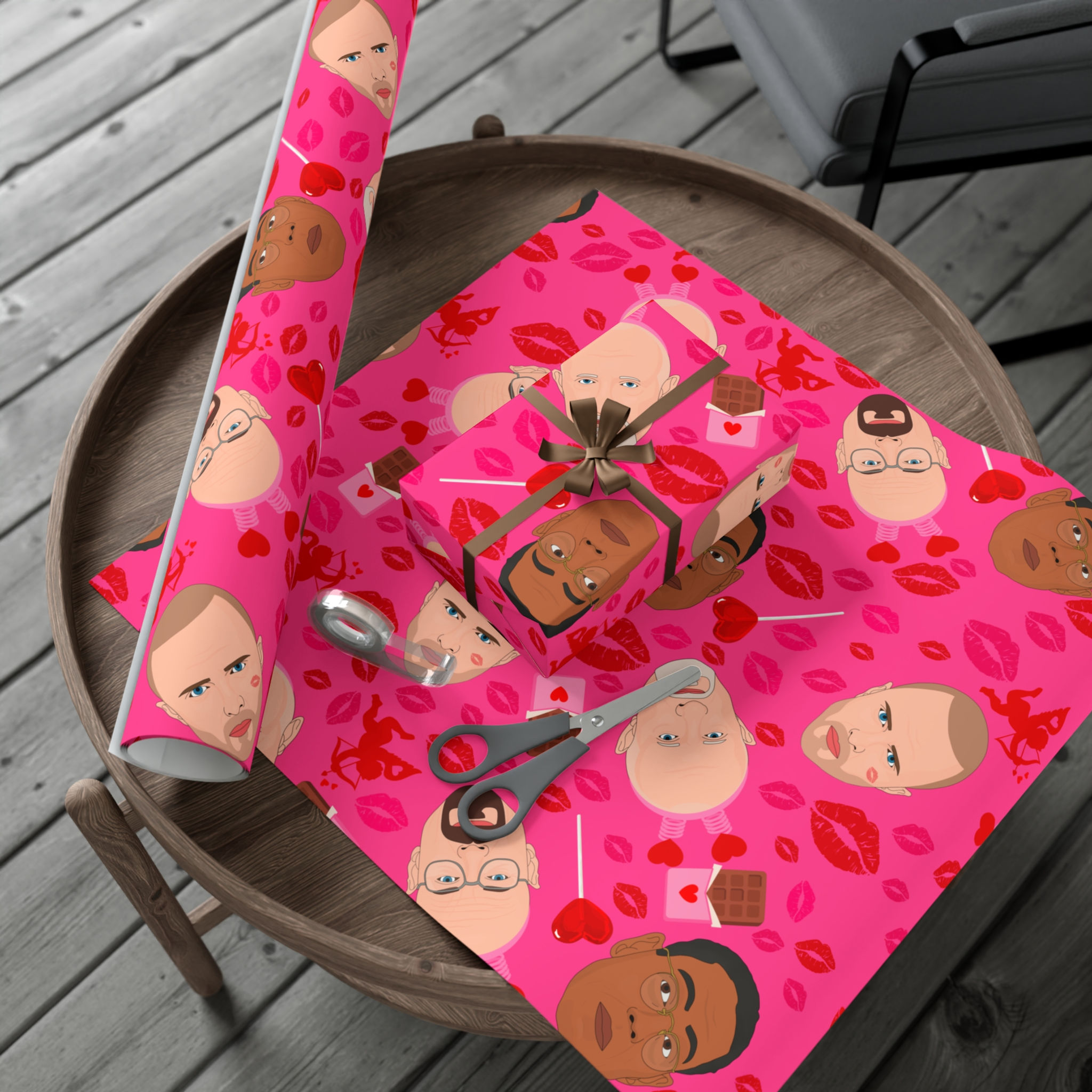 Breaking Bad Valentine's Day Wrapping Paper | Love Gift Wrap Papers Gift Vday