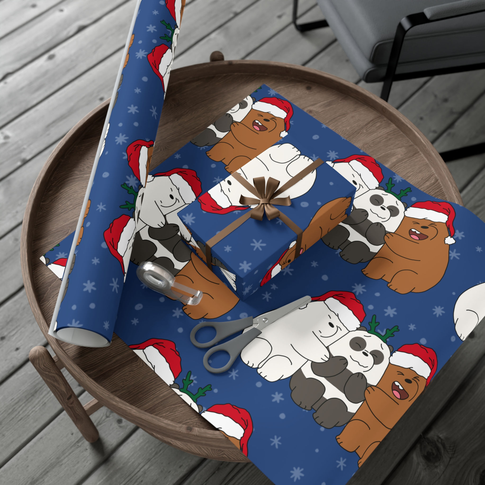 We Bare Bears Christmas Wrapping Paper Gift Wrap Papers