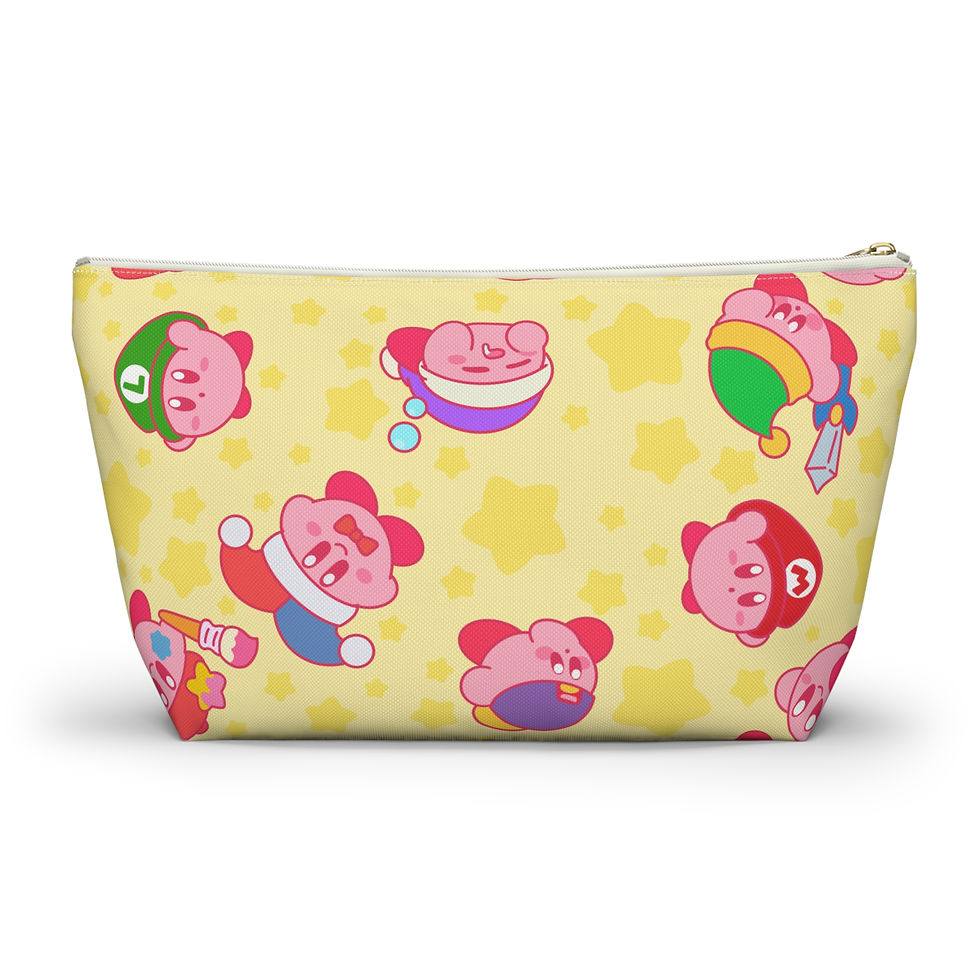 Thumbnail: Kirby Pouch | Kirby Accessory Pouch w T-bottom Video Games Gaming Cute Aesthetic