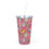 Thumbnail: The Golden Girls Tumbler | Rose Blanche Sophia Dorothy Plastic Tumbler Straw