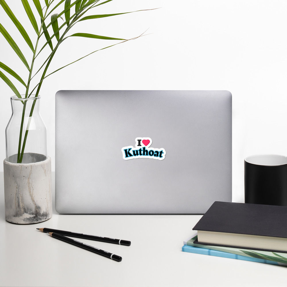 "I love Kuthoat" Bubble-free stickers