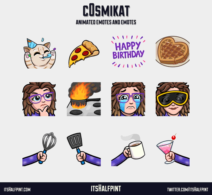 c0smikat Animated Twitch Emotes Cute Commissions