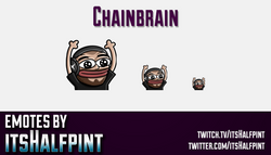 Chainbrain  | Twitch Emotes | Cute Emotes | Custom Twitch Emotes | Emote Commissions | itsHalfpint |
