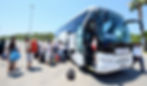 Passengers loading luggage into Muttas transfer shuttle to Marmaris