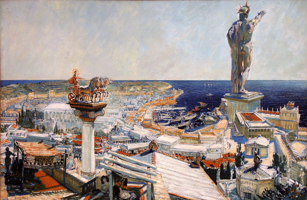 Painting of the colossus of rhodes