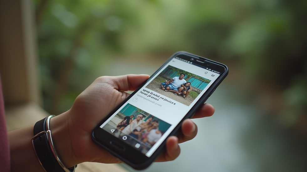 Close-up view of a mobile phone displaying an ecommerce website in Papua New Guinea