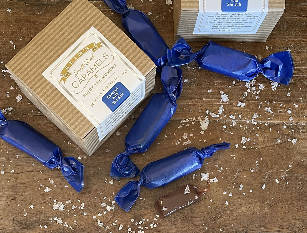 Regular Caramels with Sea Salt 8 Count Klim's Caramels