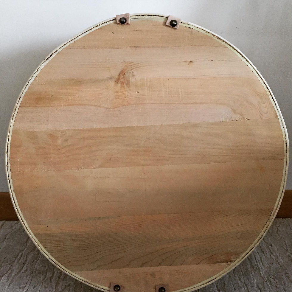 Miniature : Plateau en bois et cannage