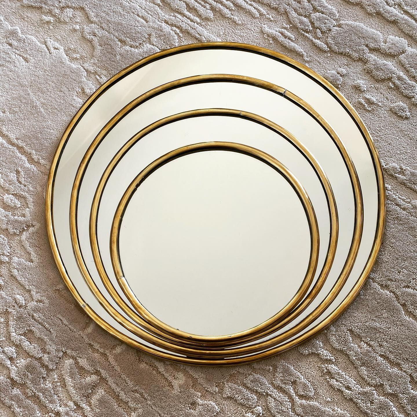 Miroir rond en laiton