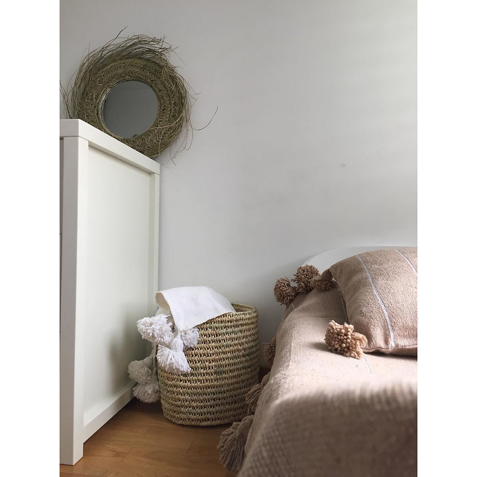 Miniature : Miroir à franges en feuille de palmier