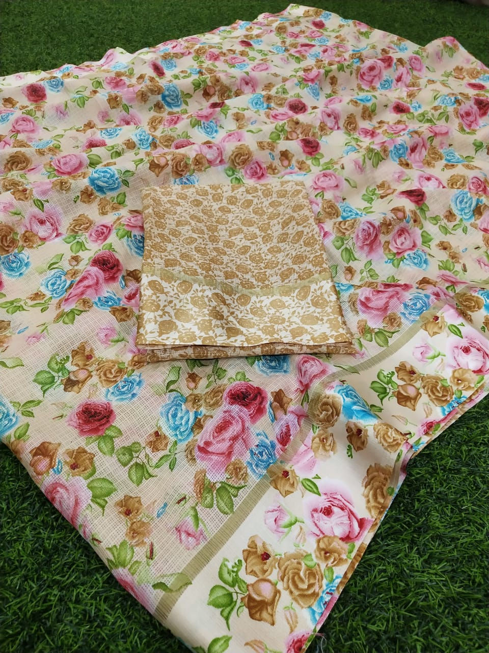 Thumbnail: NEW DESIGN 

FABRICS : SUPER KOTA 

FLOWER DESIGN PRINT 

BODAR SATIN SILK

 NIC