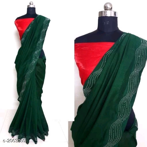 Thumbnail: *💃AMSKU: 4129💃*

Catalog Name: *Charvi Attractive Vichitra Silk Women's Sarees