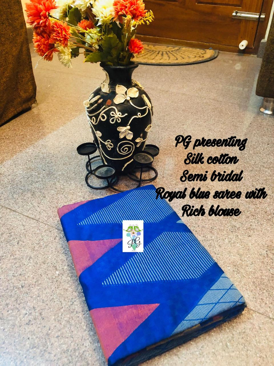 Thumbnail: 🍁 *PG Launching*🍁

🍁 *SEMI BRIDAL TRADITIONAL  CLASSIC SILK COTTON SAREE*