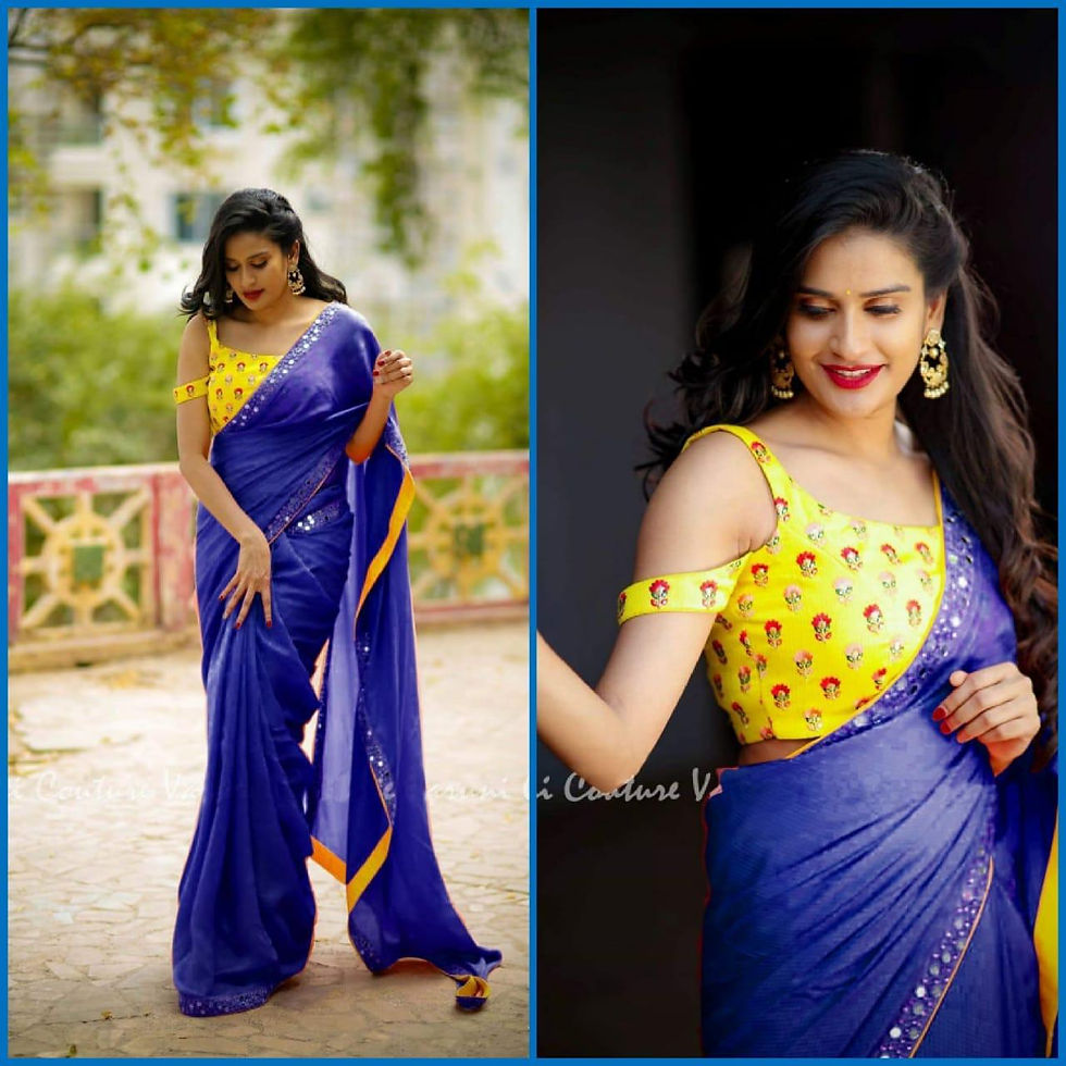 Thumbnail: launching New mirror work saree*
