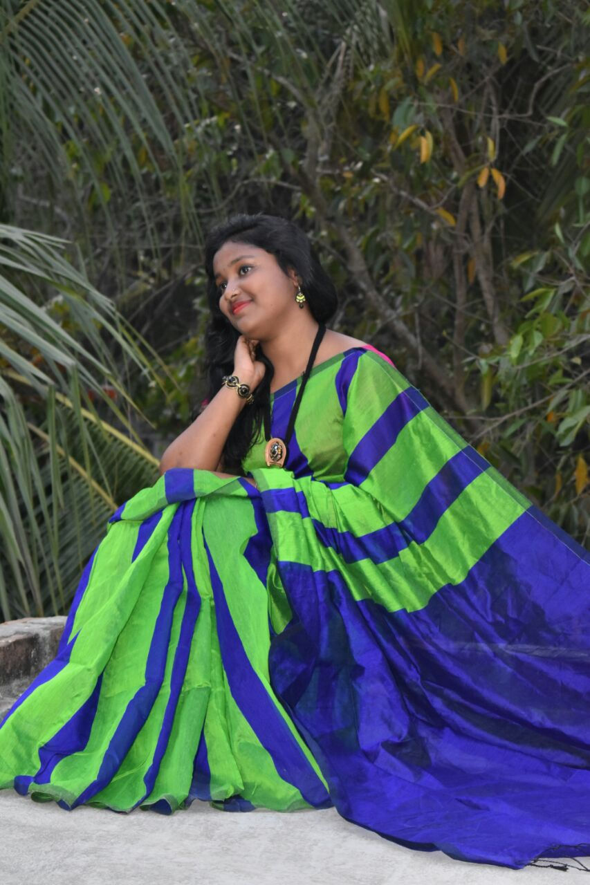 Thumbnail: Handloom cotton silk saree 