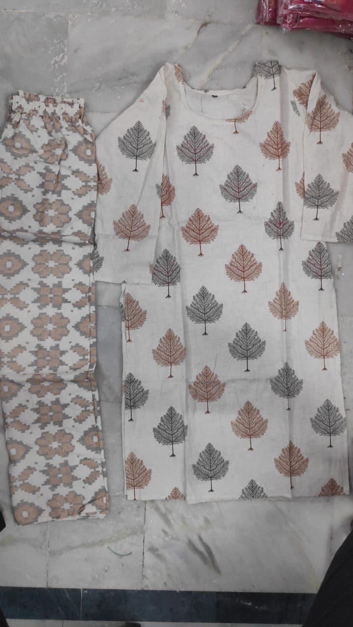 Thumbnail: 👗 *Beautiful Heavy cotton flex Fabric Kurti With plazzo* 👗

⭐ 