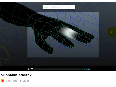 Subbu Addanki on AnimationInsider.com