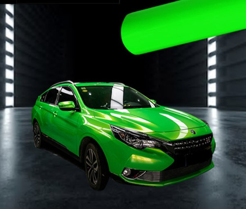 Fluro Gloss Green Air Release Car Vinyl Wrap | Tint and Wrap