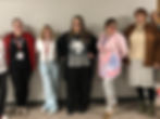 From left to right: Emily Hintze, Heather Whan, Jennifer Sambdman, Sarah Grimesey, Olivia Solbrig. Not pictured: LeeAnn Webb, Addy Craig,  and Matthew Kilbane.