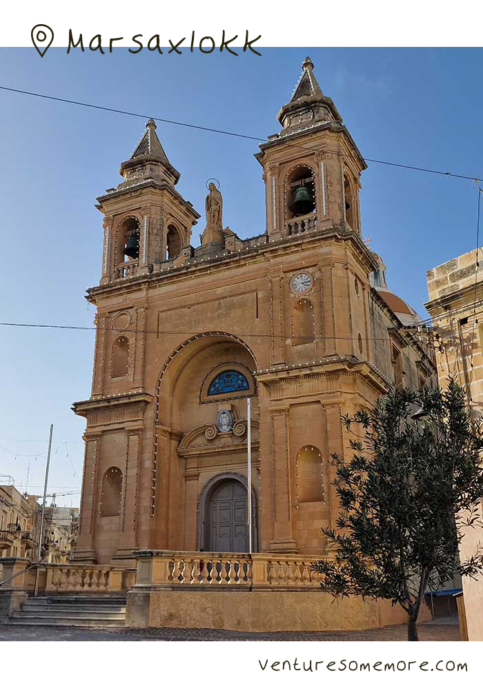Ornate church in Marsaxlokk, Malta