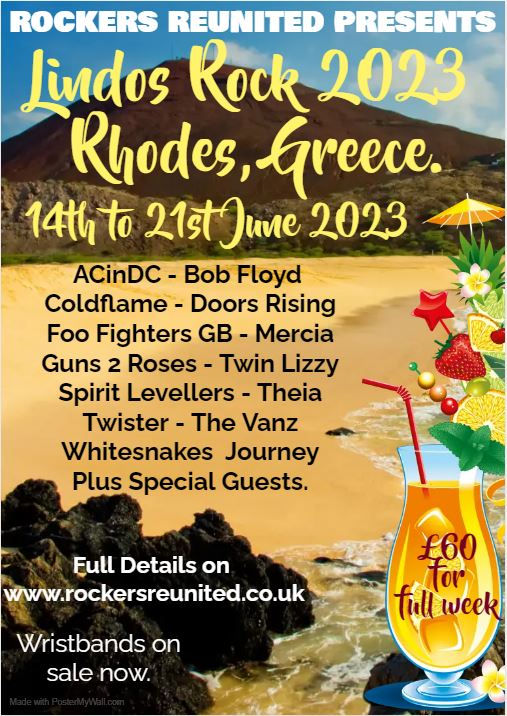 Lindos Rocks 2024 Live Music Event company | Rockers reunited | United Kingdom