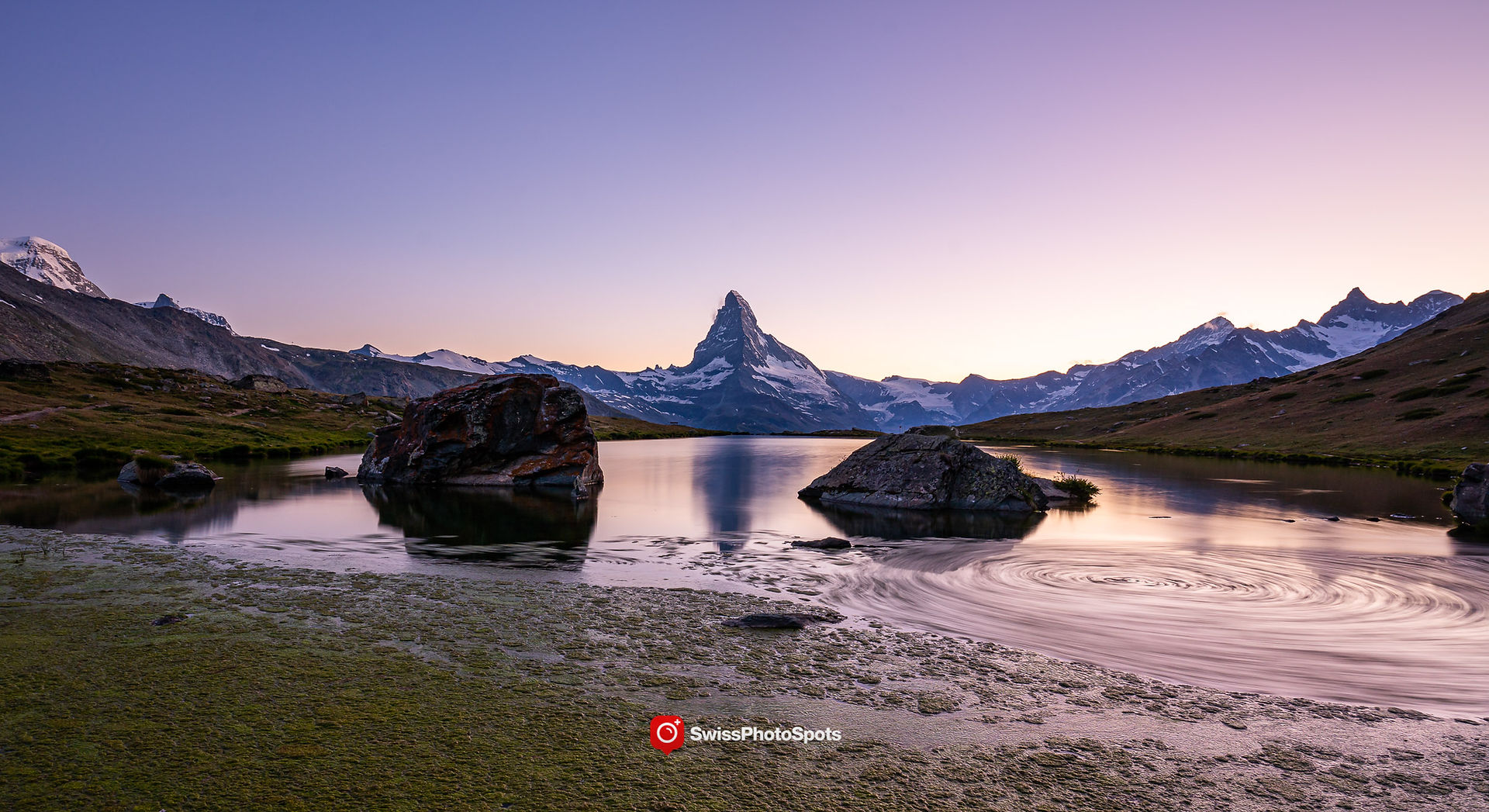 Reflection of Matterhorn in a lake