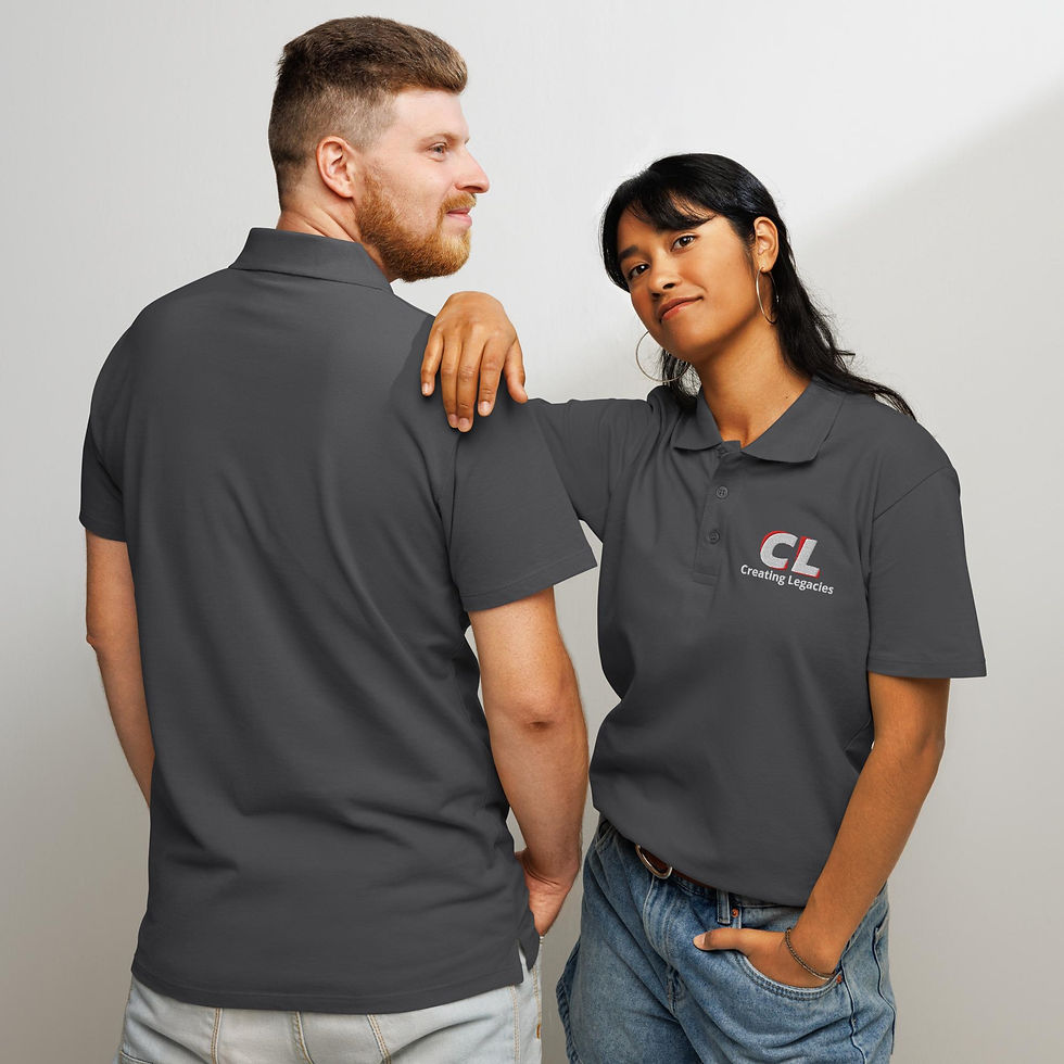 Thumbnail: Creating Legacies OG Logo (Red) Polo Shirt - Unisex