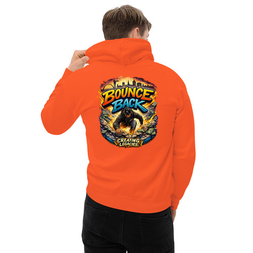 bounce backパーカー bounce backパーカー Logo embroidery zip parker