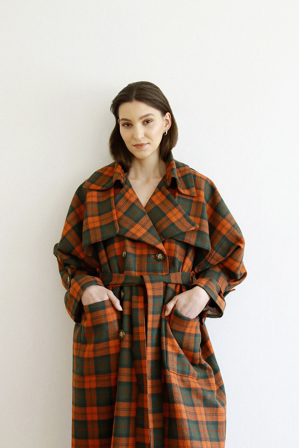 Thumbnail: spring and autumn wool overcoat with an asian-inspired silhouette