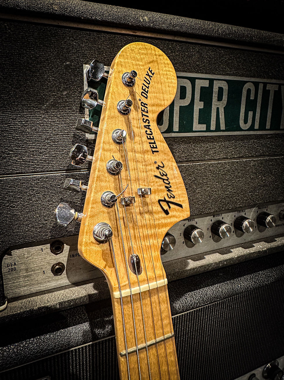 Miniature : Fender telecaster deluxe 72 black Mexico 2007 